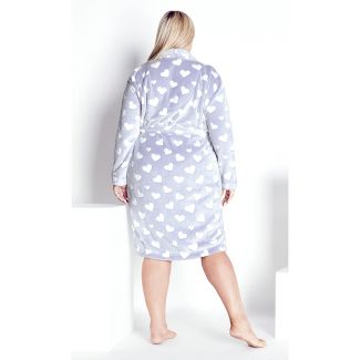 Light Purple Heart Bath House Robe – Plus Size For Us