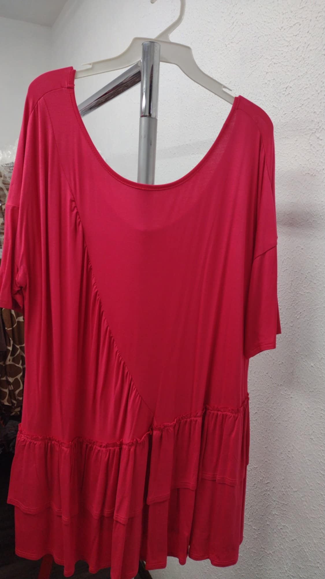 Fuschia Magenta Pink Fancy Ruffle Shirt Top Tunic