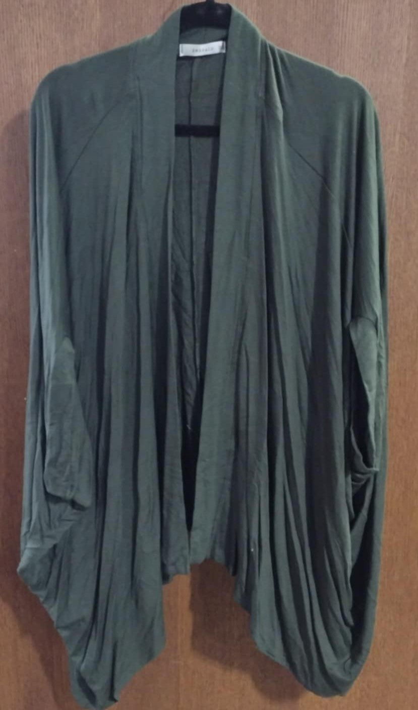 OSFM Solid Green Cardigan Layering Piece
