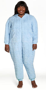 Blue Heart Onesie So Soft and Warm