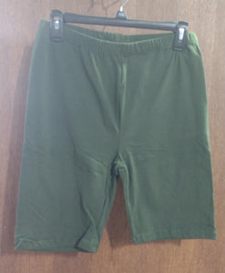 Army Green Bike Short Shorts