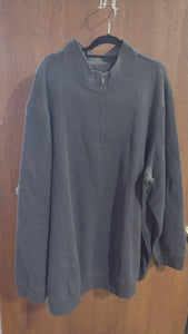 Gray Green Mens 1/4 Zip Pullover Sweatshirt