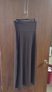 Solid Brown Maxi Skirt