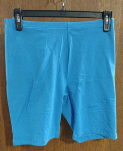 Solid Blue Bike Short Shorts