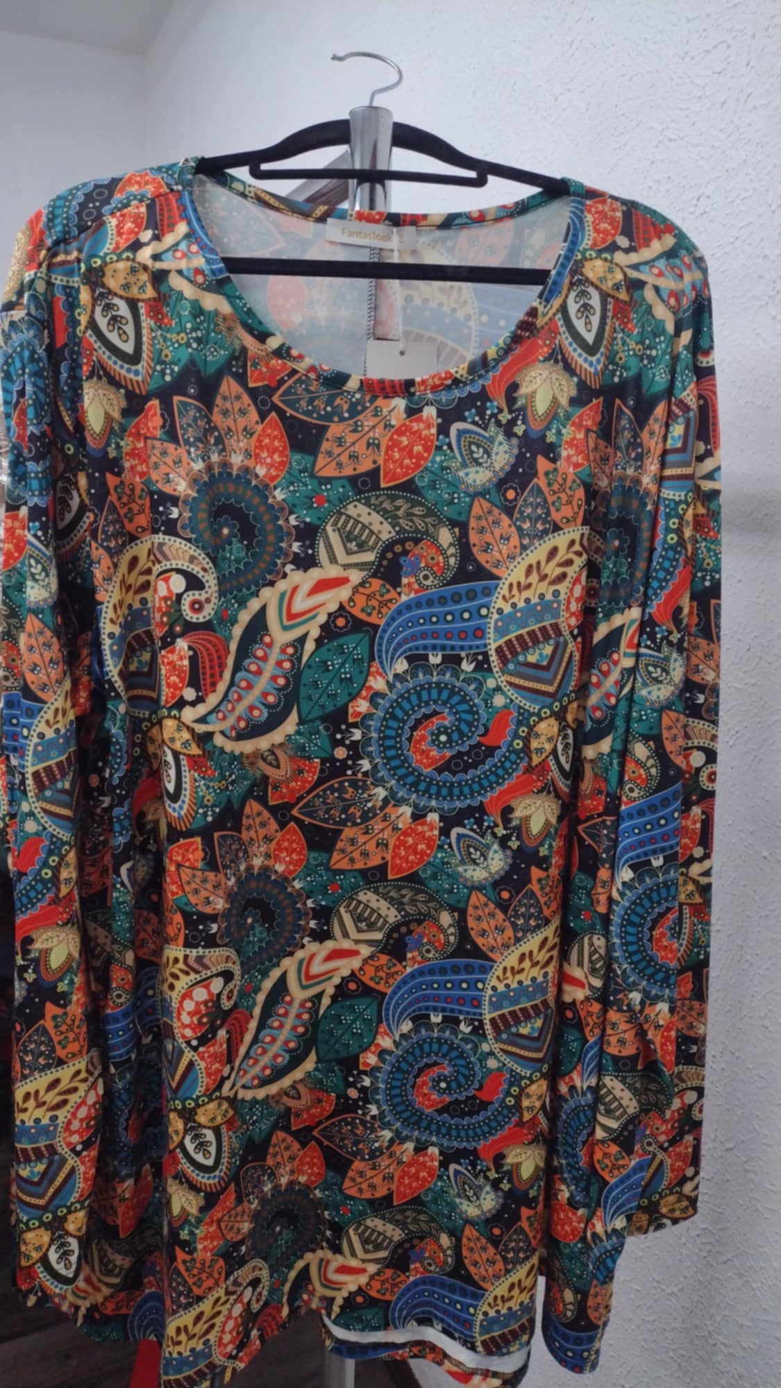 Orange Green Blue Yellow Shirt Top Tunic