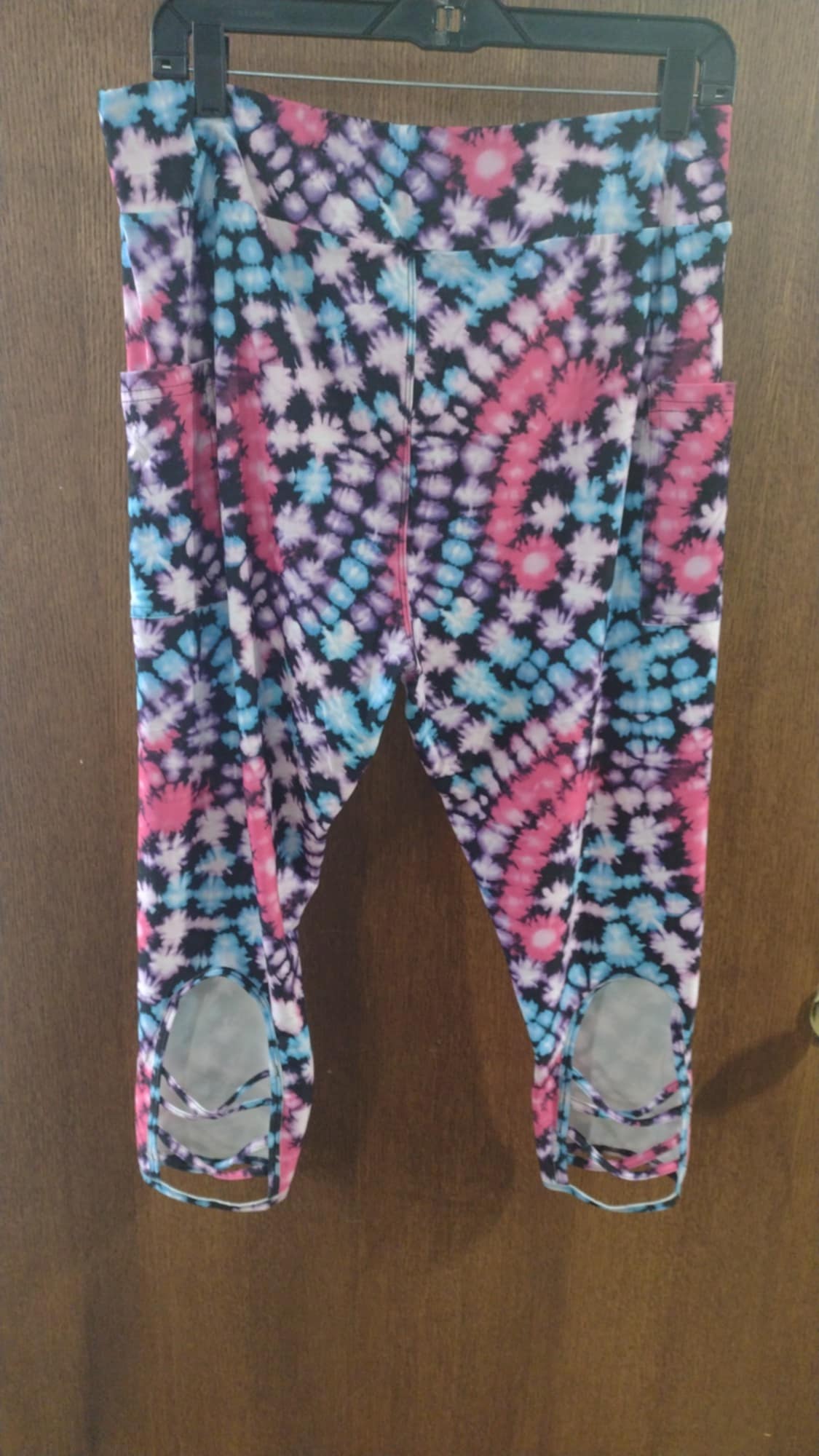 Tie Dye Capris with Criss Cross Back Capri