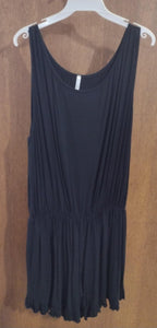 PSFU Solid Black Short Romper