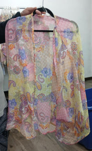 Pink Yellow Orange Green Lightweight Layering Piece