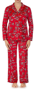 Red Floral 2 Piece Pajamas Pajama Pjs Pj