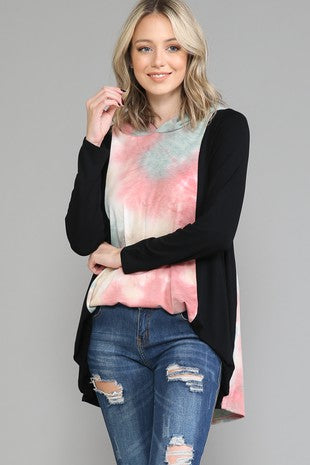 PSFU Slimming Black & Tie Dye Hoodie
