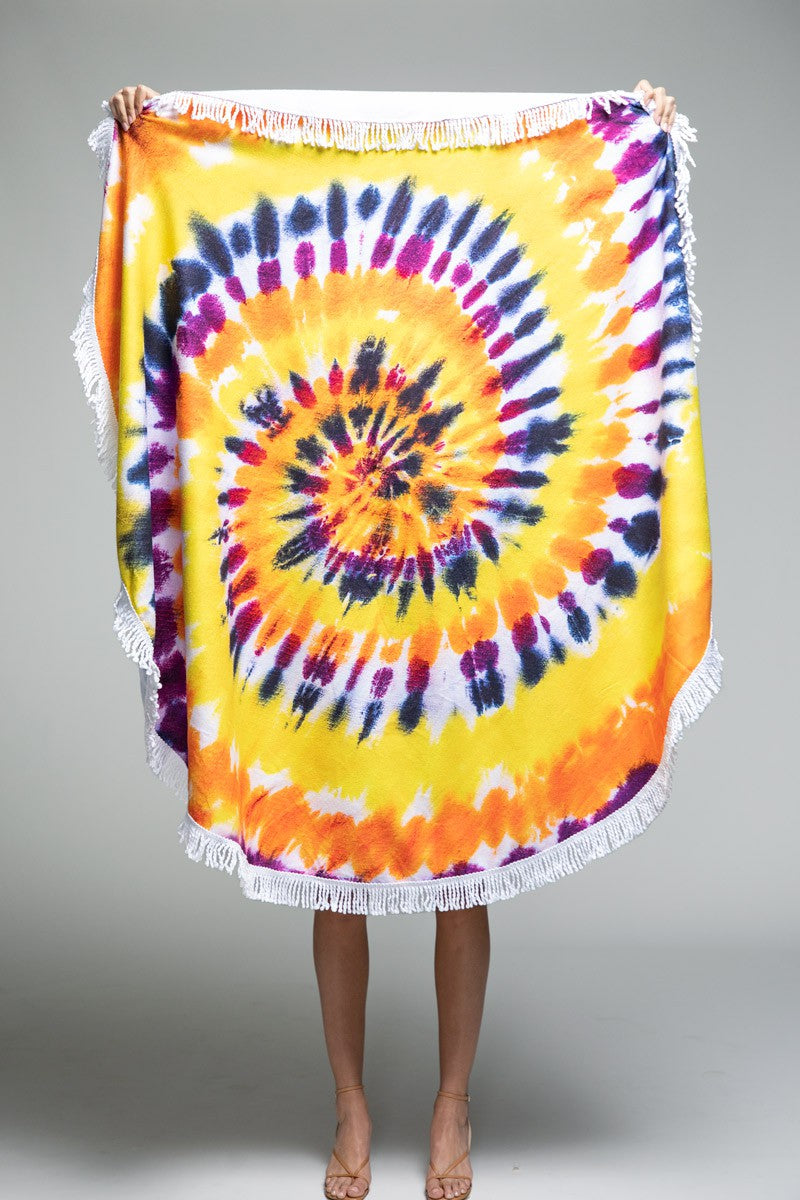 Newport Round Tie Dye Towel