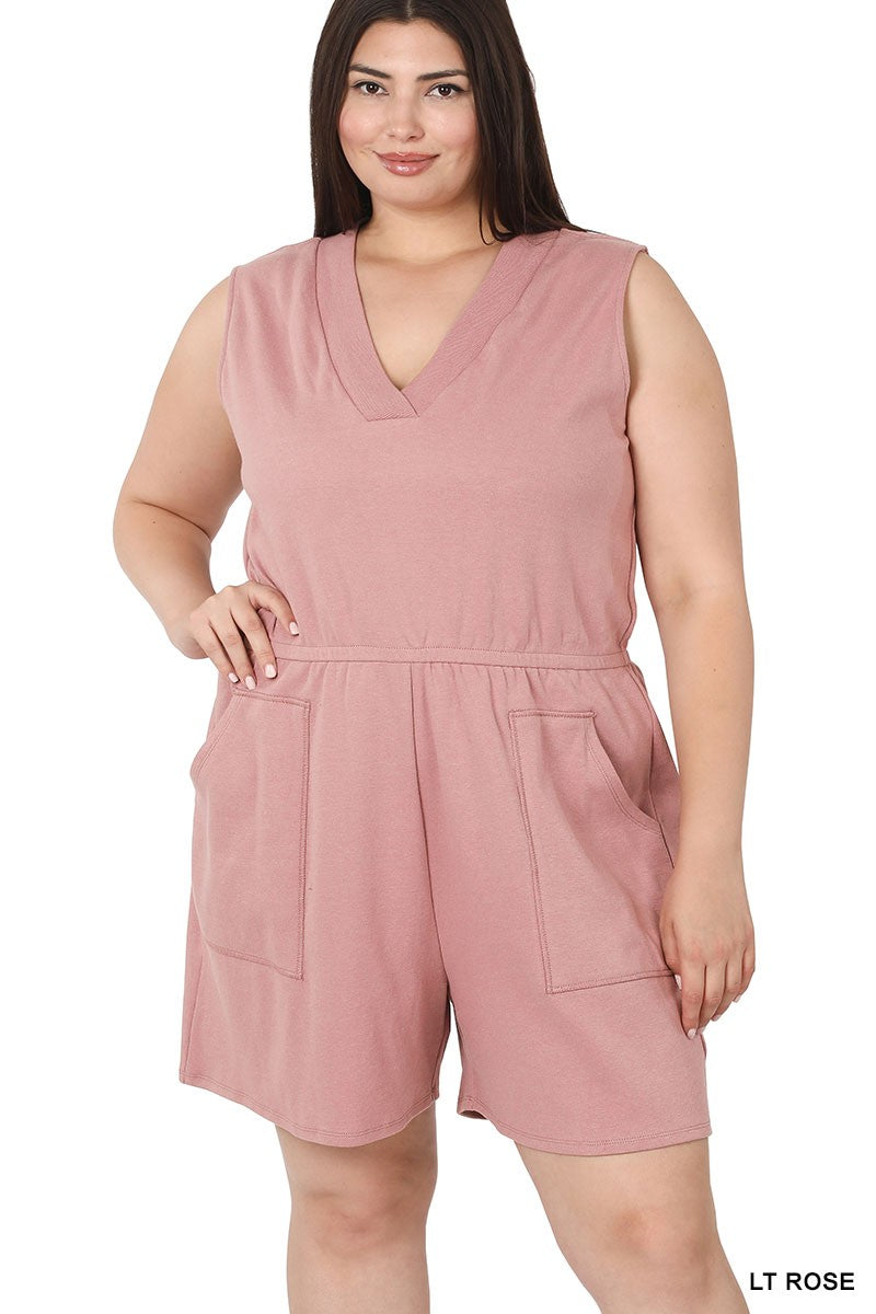 Light Rose Pink One Piece Romper