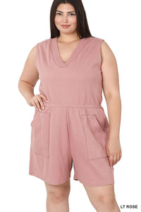 Light Rose Pink One Piece Romper