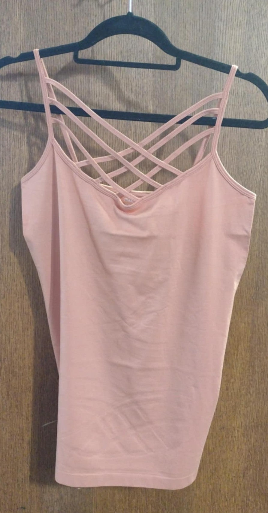 Orange Rust X Neck Tank Top