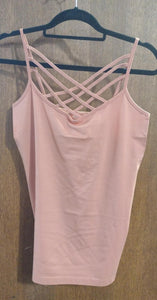 Orange Rust X Neck Tank Top