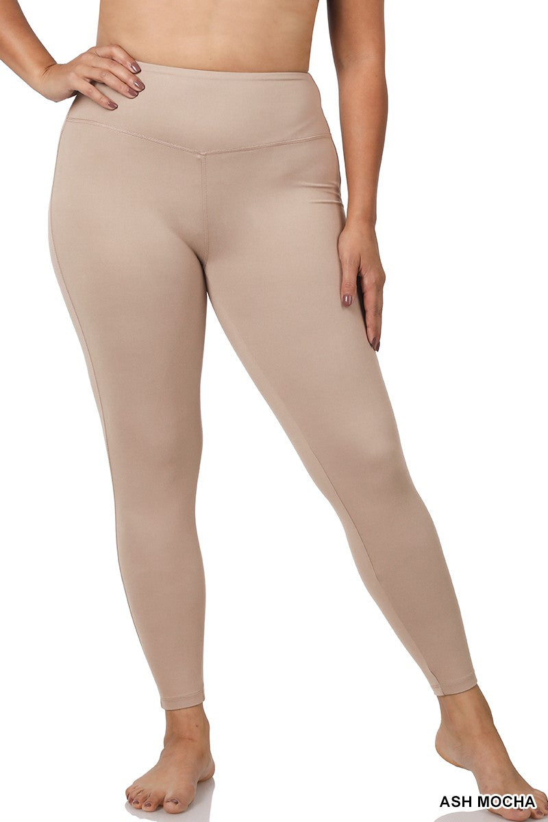 Ash Mocha Beige Full Length Leggings