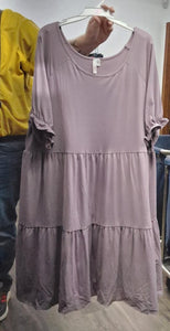 Dusty Purple Tier Dress