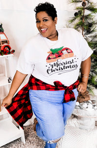 Merriest Christmas Holiday Tee T Shirt Top