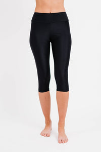 Black Capri Swim Leggings Swimwear Swim Bottoms