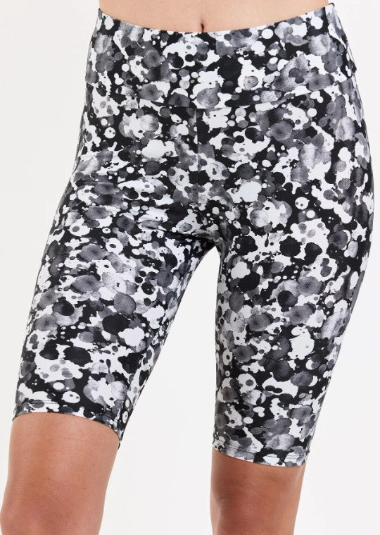 Black Gray White Long Bike Swim Shorts Swim Bottoms