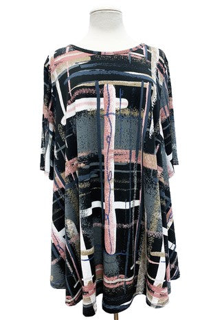 Black Gray Pink Blue Career Shirt Top