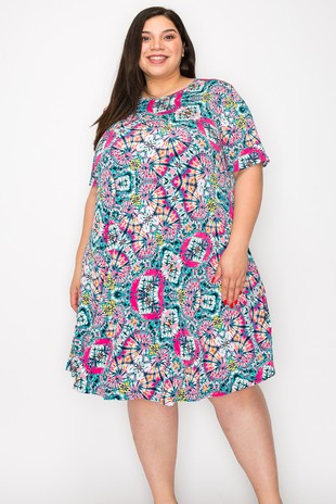 Gorgeous Tie Dye Dress w Pockets