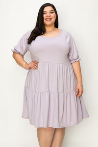 Light Purple Tiered Dress