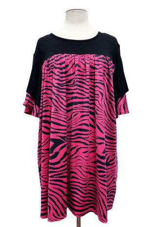 Black and Pink Zebra Shirt Top