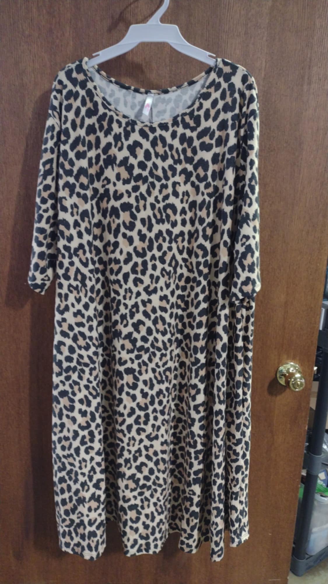 Leopard Animal Print Dress w Pockets