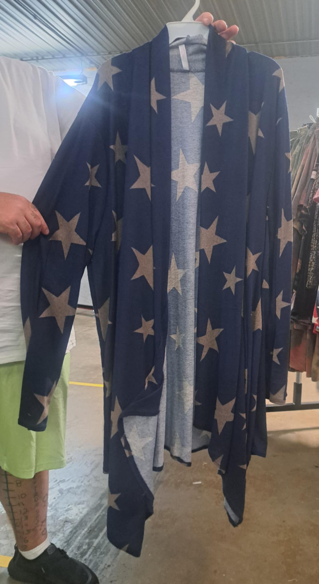 Navy Star Cardigan Layering Piece