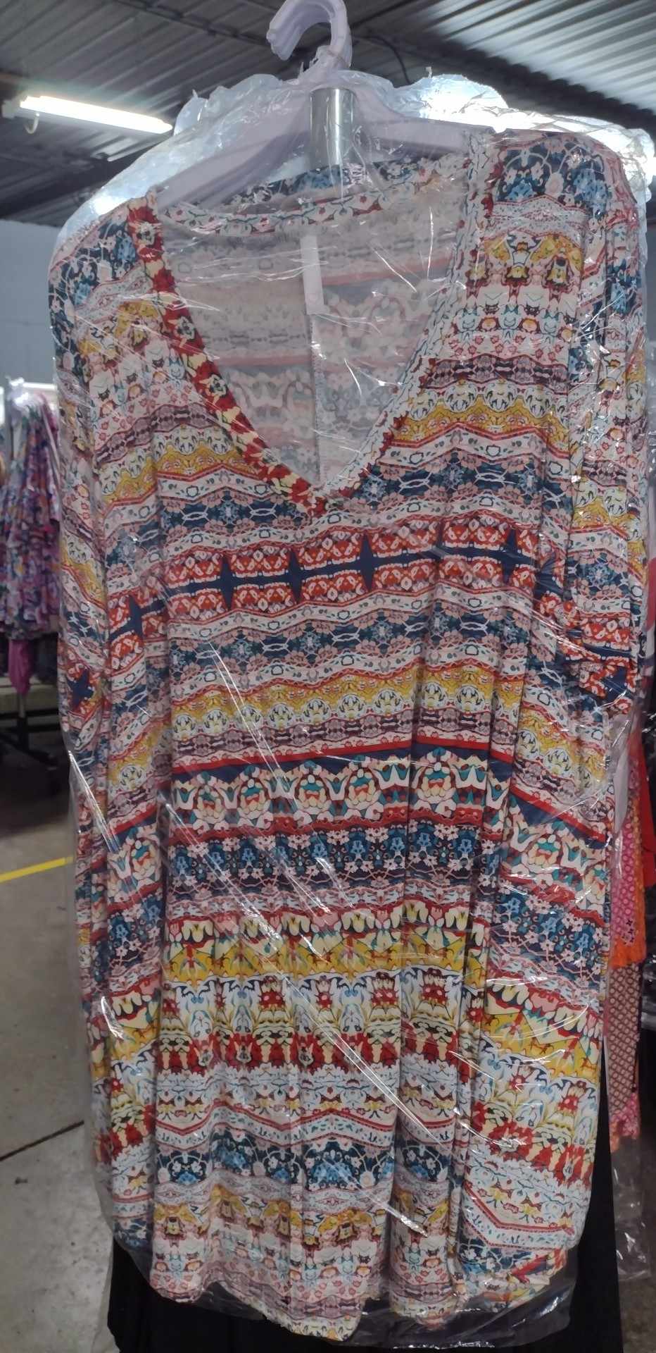 Bright multi design multi Color Shirt Top