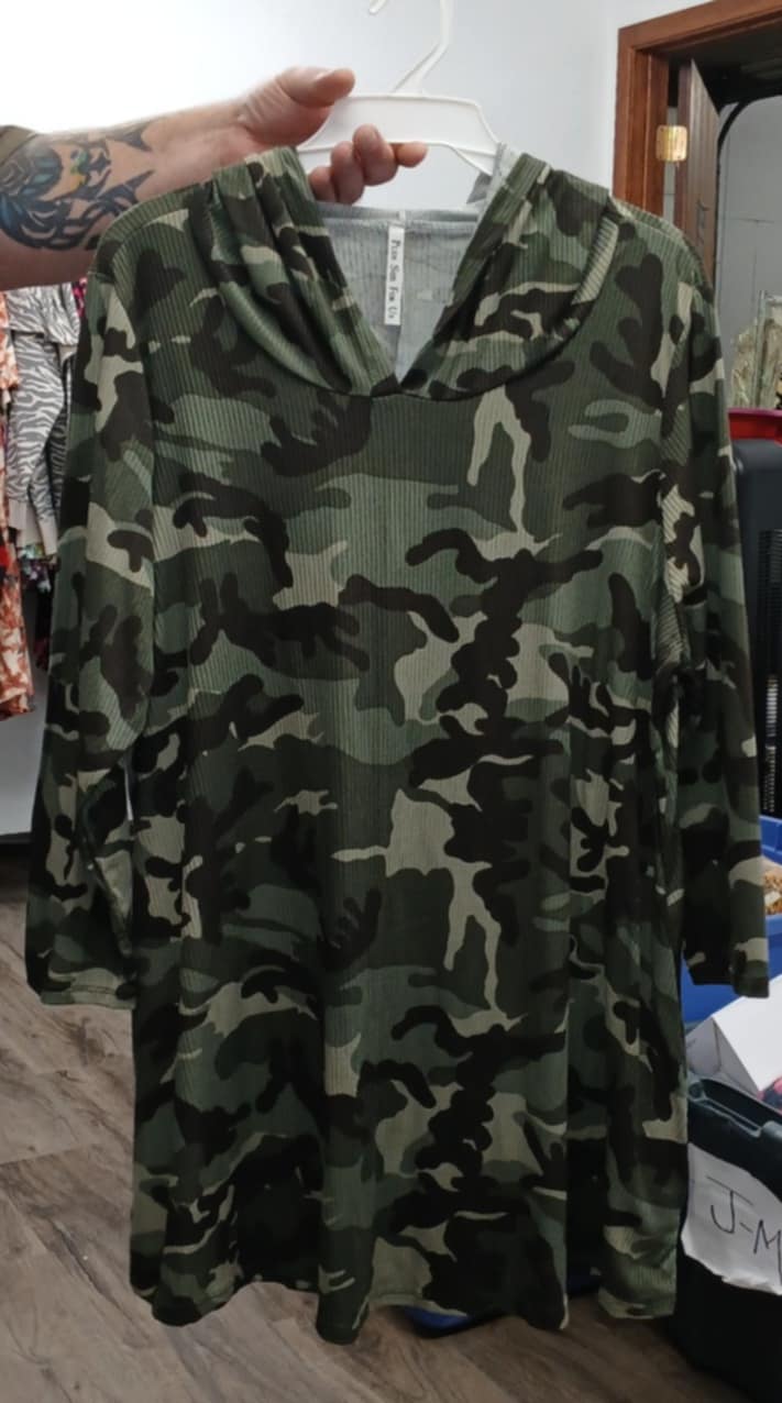 PSFU Camo Ribbed Stretchy Hoodie