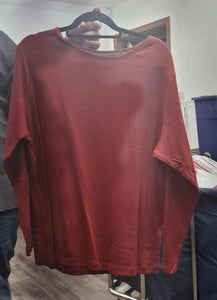 Red Long Sleeve Shirt Top