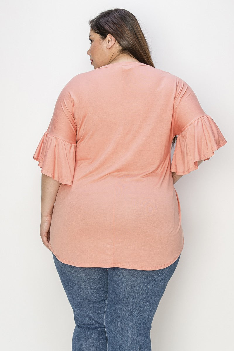 Peach Dont be To Hard On Yourself Graphic Shirt Top