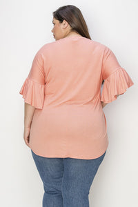 Peach Dont be To Hard On Yourself Graphic Shirt Top