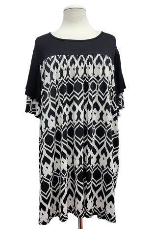 Black Ivory Awesome Design Shirt Top Tunuic