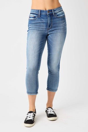 Judy Blue Judy Blues MR Contrast Wash Capri Capris