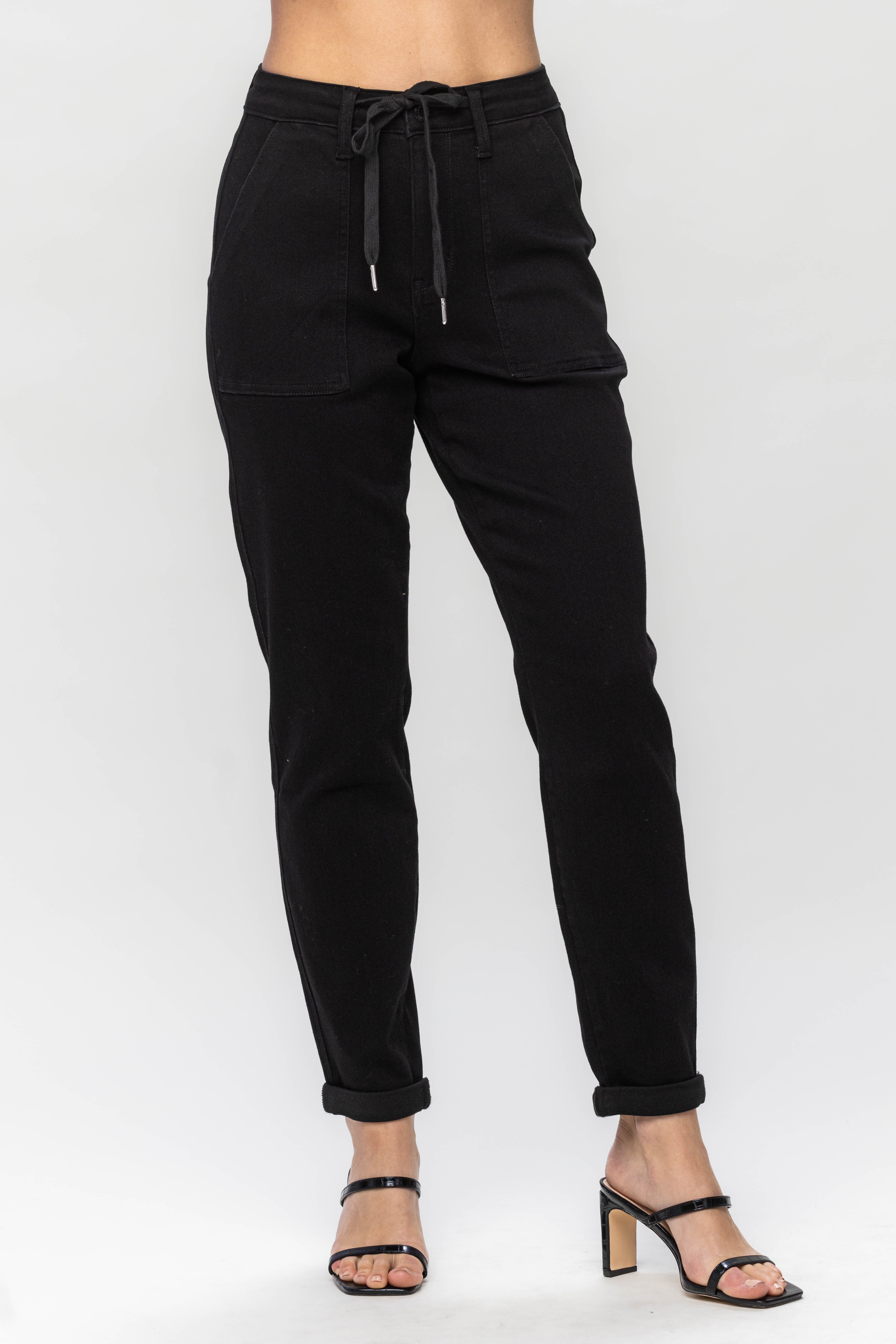 Black Judy Blue Judy Blues High Wasted Black Jogger Jeans