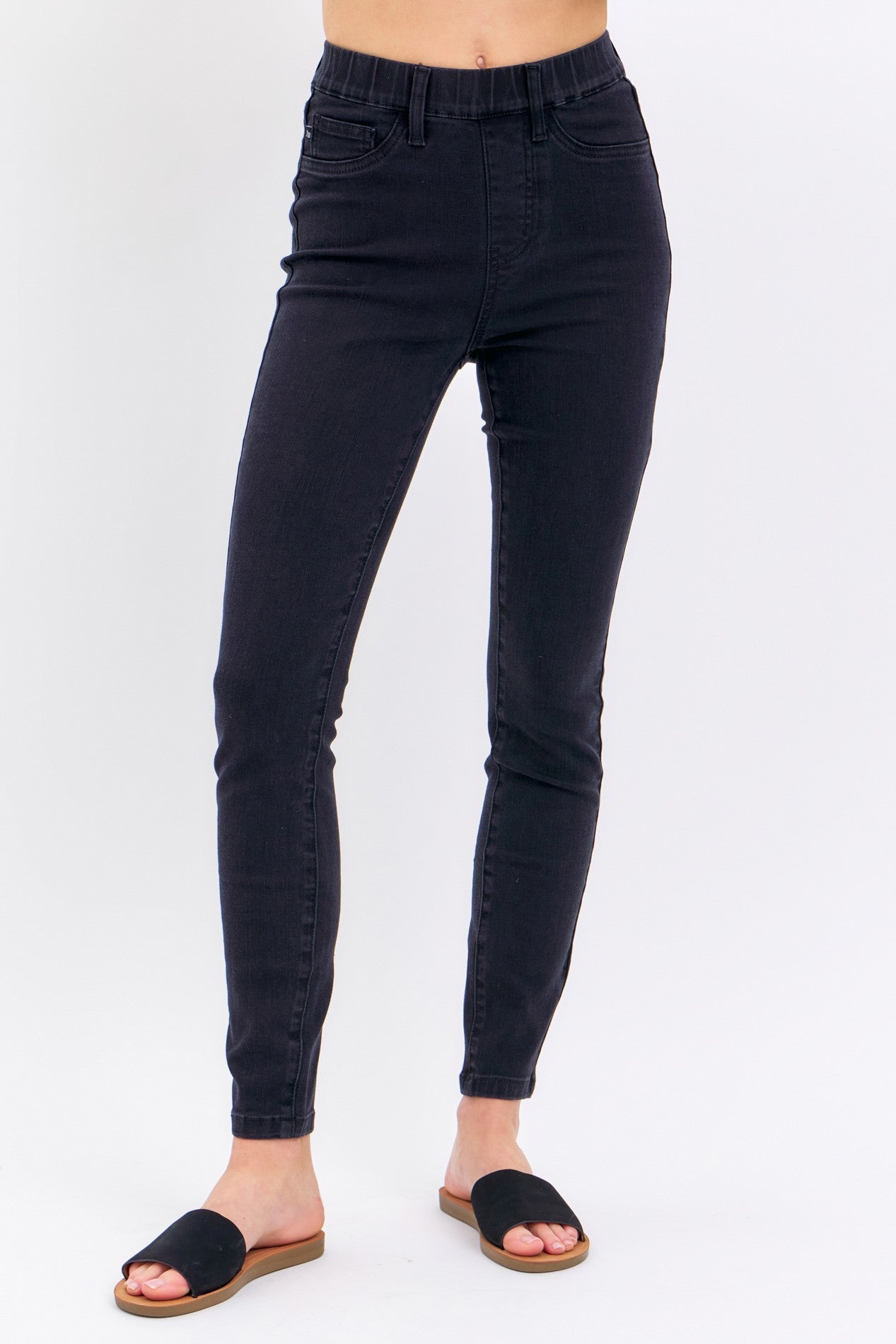 Black Judy Blue Blues High Waist Pull On Skinny Jean Jeans