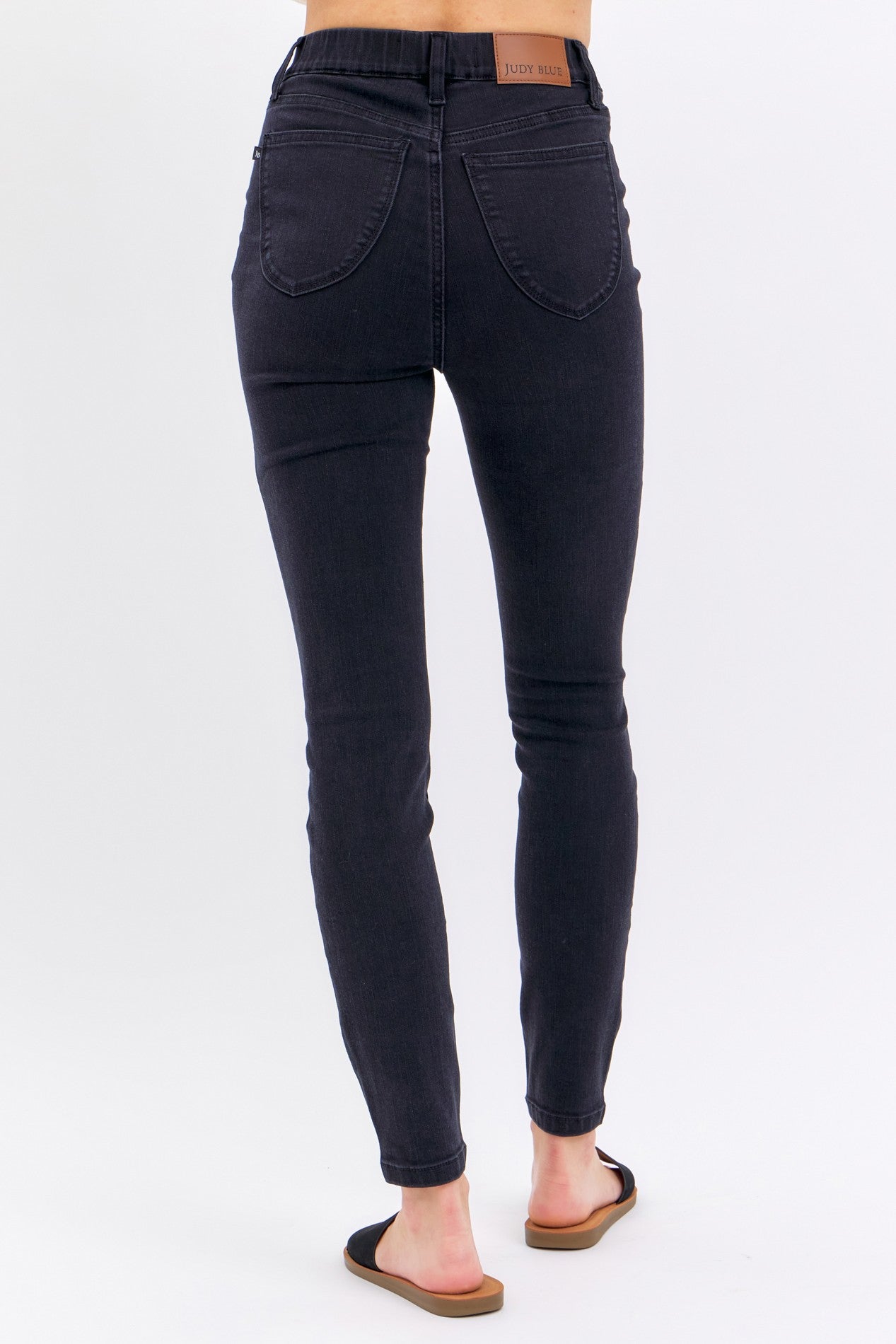 Black Judy Blue Blues High Waist Pull On Skinny Jean Jeans