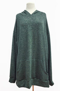 Beautiful Green Sparkle Hoodie w Pocket