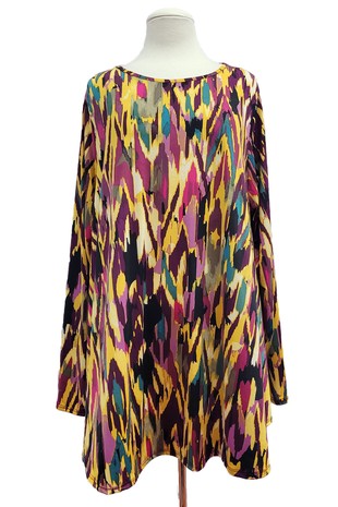 Beautiful Magenta Gold Teal Design Shirt Top