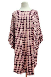 Deep Mauve Bamboo Tie Dye Like Shirt Top Tunic
