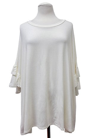 Solid Ivory White Shirt Top