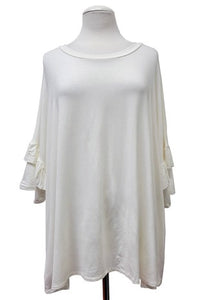 Solid Ivory White Shirt Top