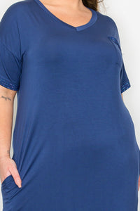 Beautiful Blue Maxi Dress with Rhinestone Details