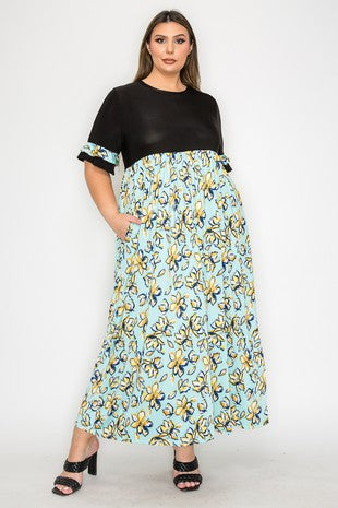 Black Floral Maxi Dress