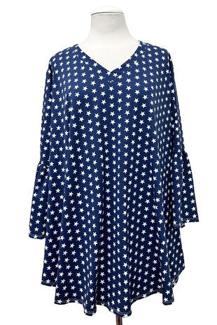 Navy Blue Star Shirt Top