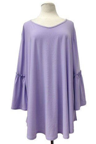 Solid Misty Lavender Purple Shirt Top