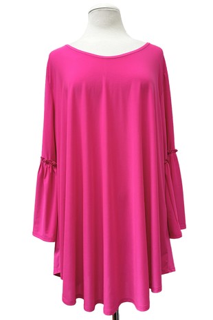 Solid Deep Pink Shirt Top